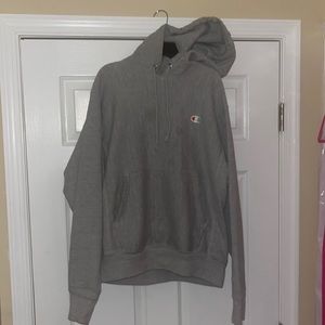 Campion Reverse Weave Hoodie C Logo, Oxford Grey, Size Small